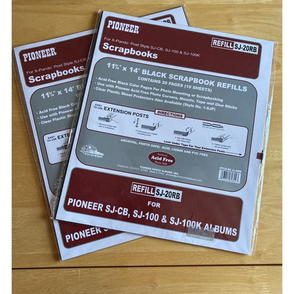 Pioneer Refill Scrapbook SJ-30RB 11.75X14 20 Pages/10 Sheets Lot Of 2